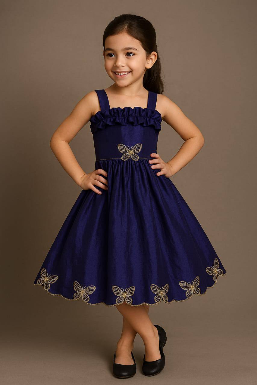 Kids Butterfly Cut Dana Diamond Panel Work Gown