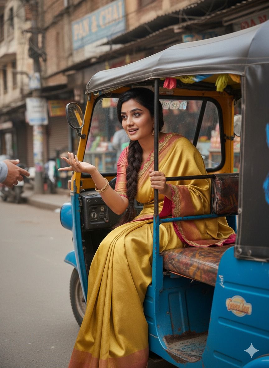 Red Carpet Style Soft Tissue Silk Saree with Brocade Blouse