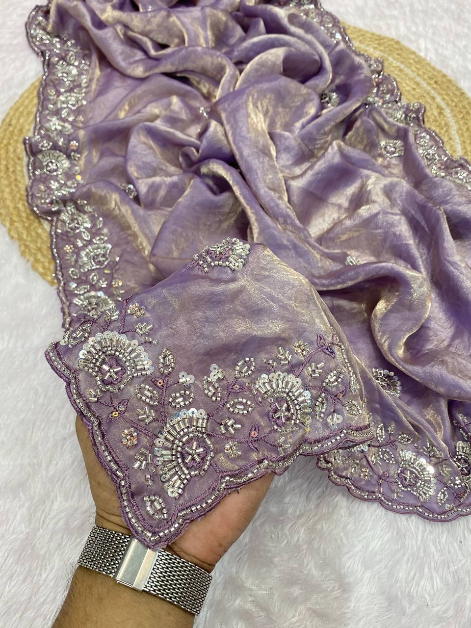 The most trending Beads Work Concept Saree