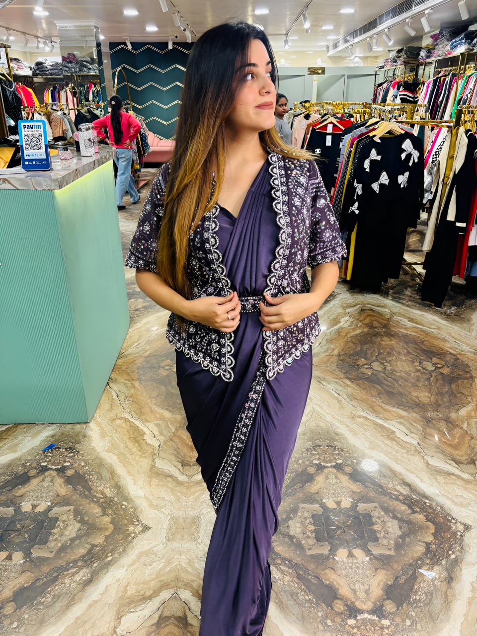 Ready-to-Wear Ruffle Gown Saree
