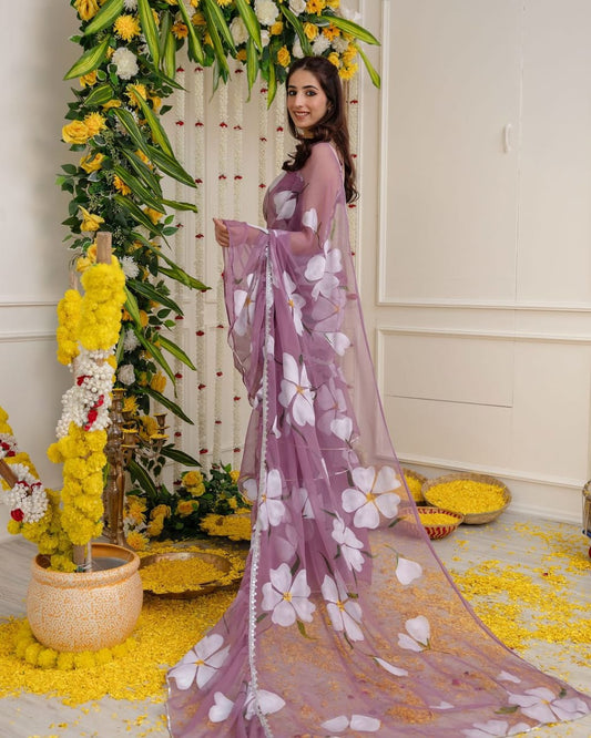 Digital Print Ready To Wear Lehenga Saree