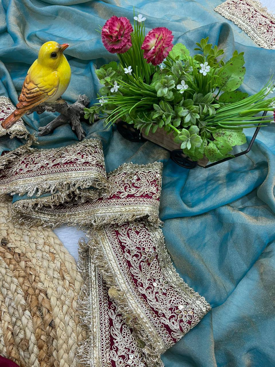 Mocha Silk Bandhej Saree