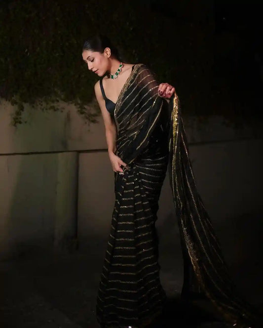 Bollywood BlockBuster Sequins Design Saree