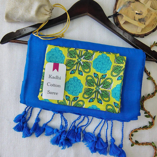 Handloom Khadi Cotton Saree with Magic Cotton Blouse | Lightweight & Comfortable CF-199