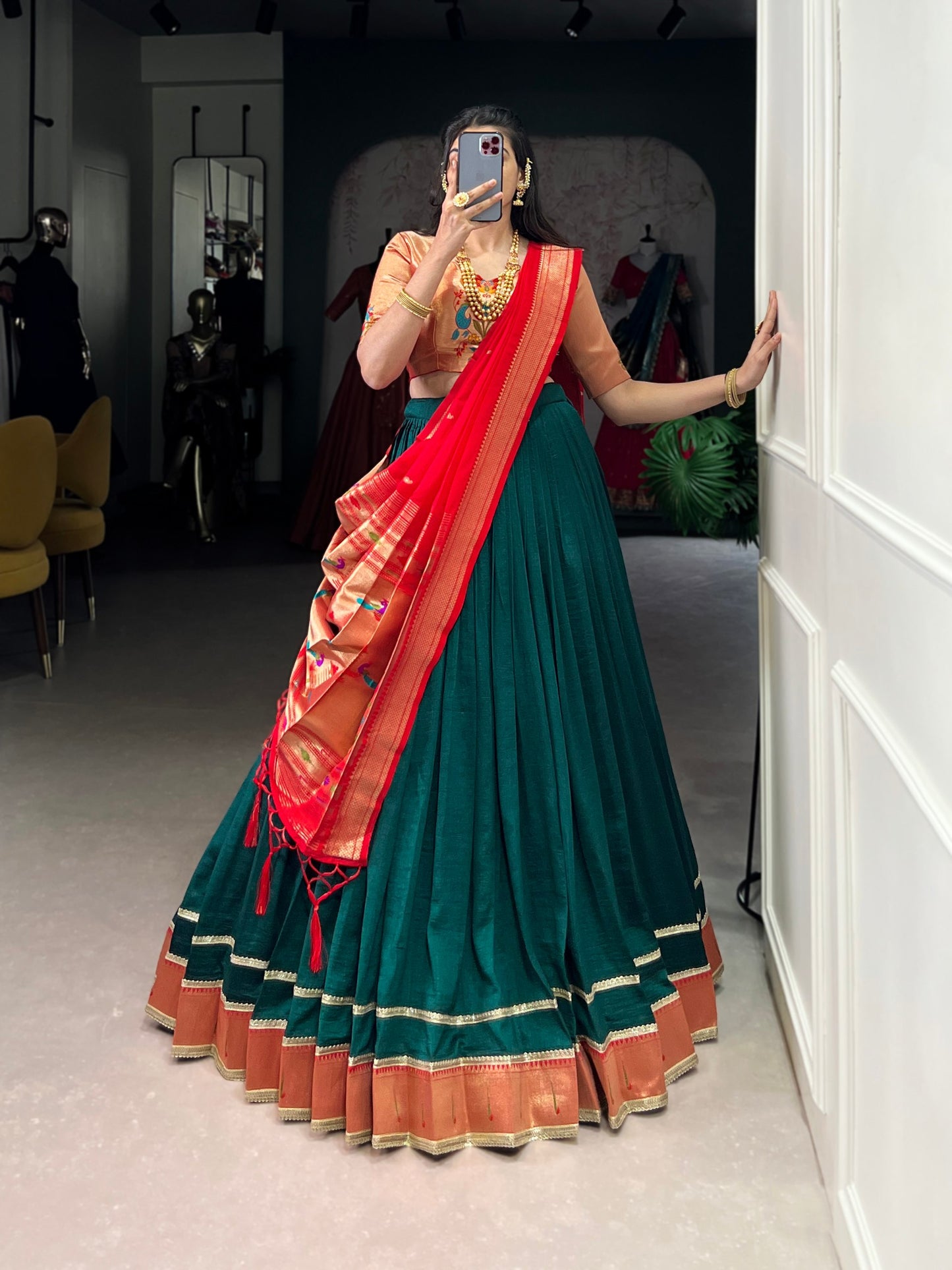 Rama Green Paithani lehengas that speak culture Lehenga