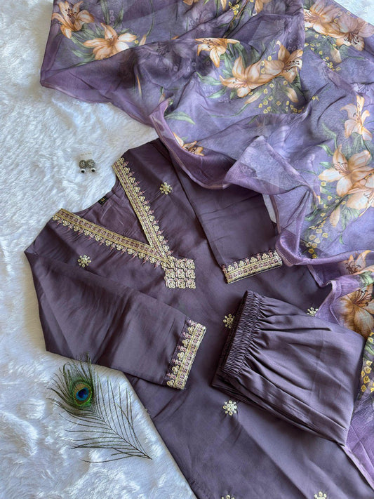 Fully Stitched Ethnic Set with Dupatta