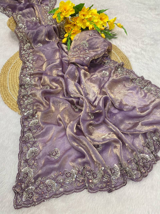 The most trending Beads Work Concept Saree