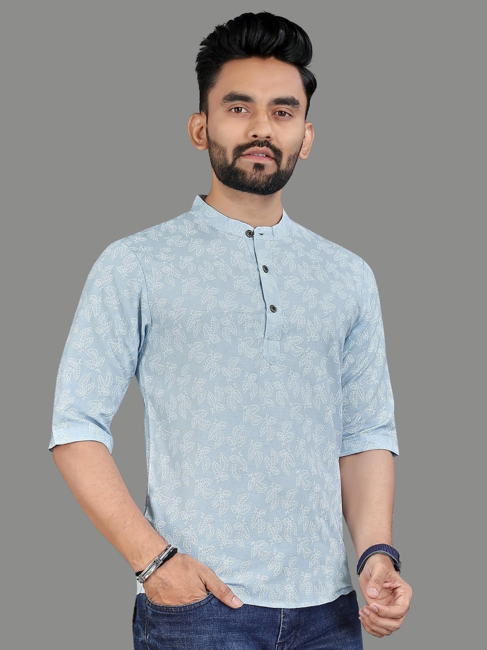 Soft Cotton Men's Short Kurta
