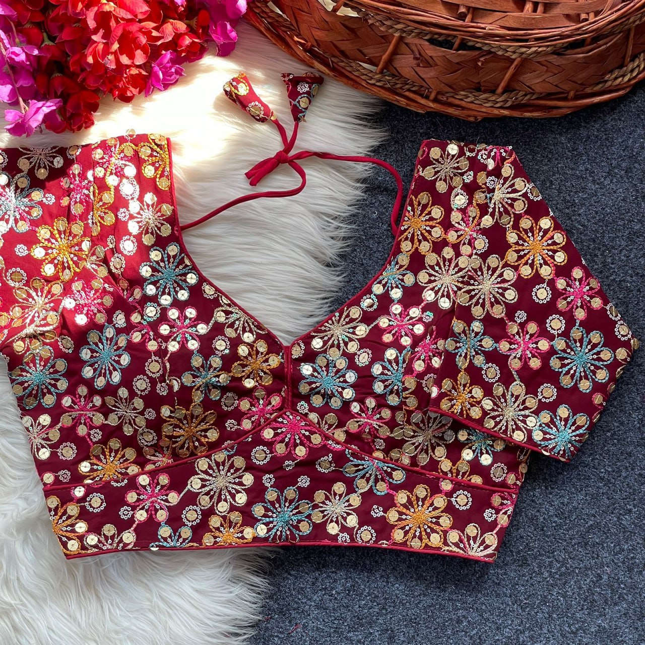 Georgette Embroidery work Blouse