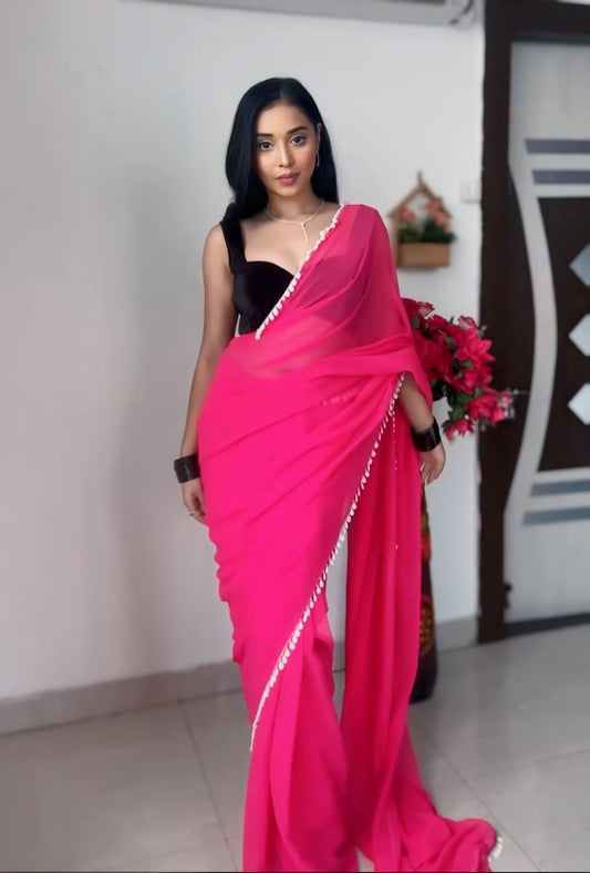 Soft Georgette Silk Ready To Wear Saree