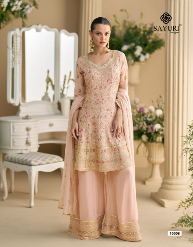 Georgette Zari & Thread Embroidery Suit