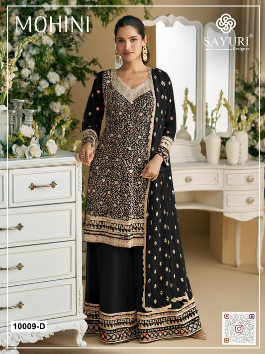 Embroidery Top Semi-Stitched With Fully Stitched Bottom And Dupatta