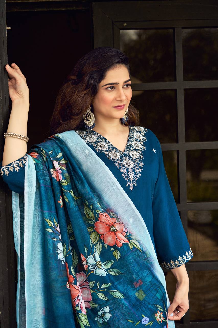 Fully Stitched Ethnic Set with Dupatta