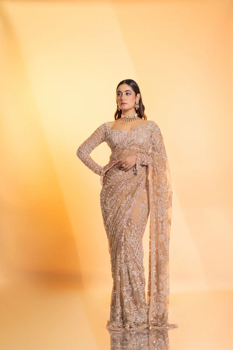 Bollywood Blockbuster Sequins Design Heavy 5mm Sequins Embroidery Work