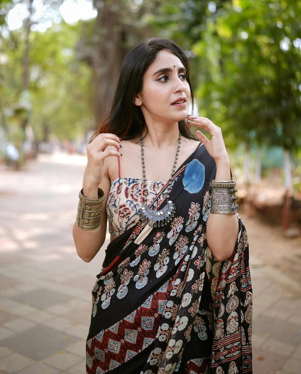 Black Semi Gajji Silk Soft and Smooth Saree