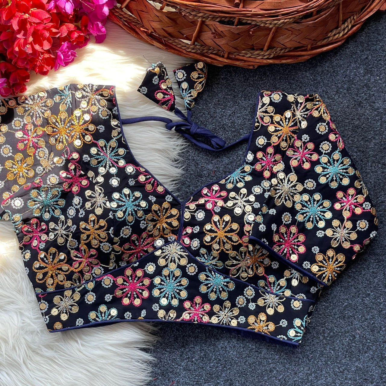 Georgette Embroidery work Blouse