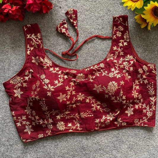 Dola Silk with Rich Jacquard Work Blouser