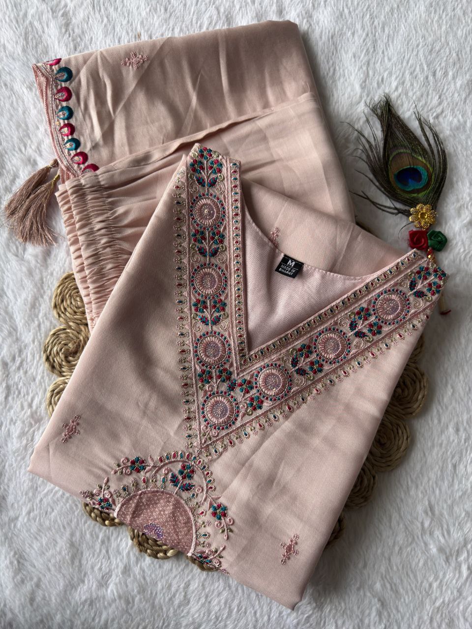 Thread Embroidery with Sequin Detailing Suits