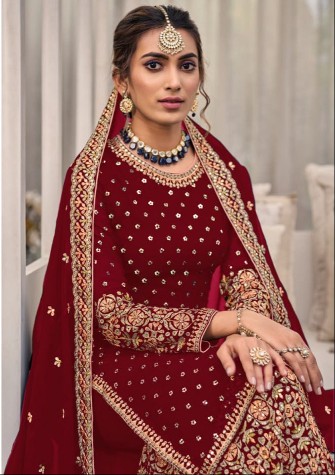 Top Plazo Dupatta Semi-Stitched Suit