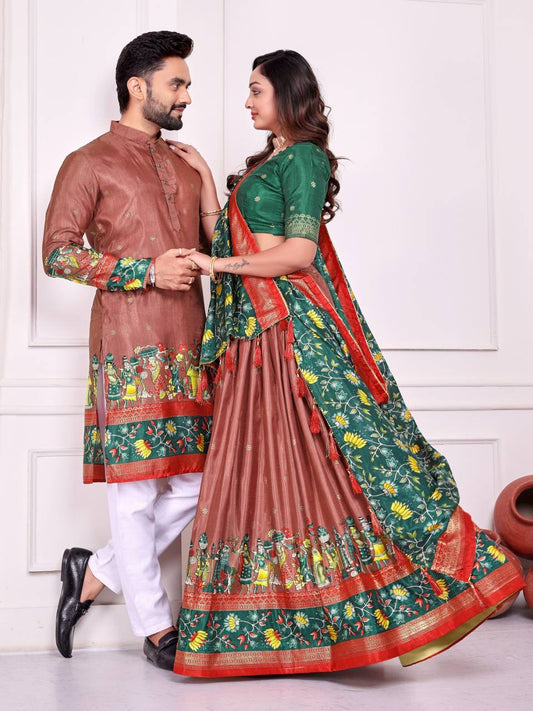 COUPLE COMBO KURTA WITH LEHENGA