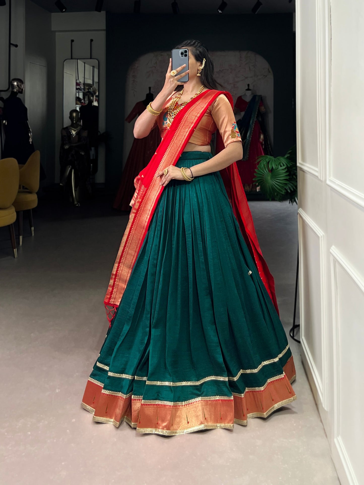 Rama Green Paithani lehengas that speak culture Lehenga