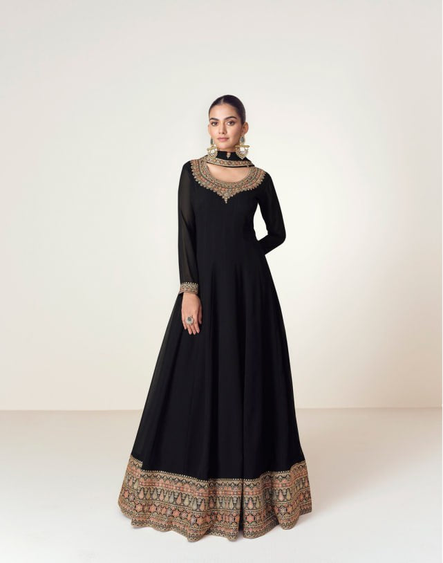 Virasat Bluming Georgette with Embroidery Work Anarkali Suits