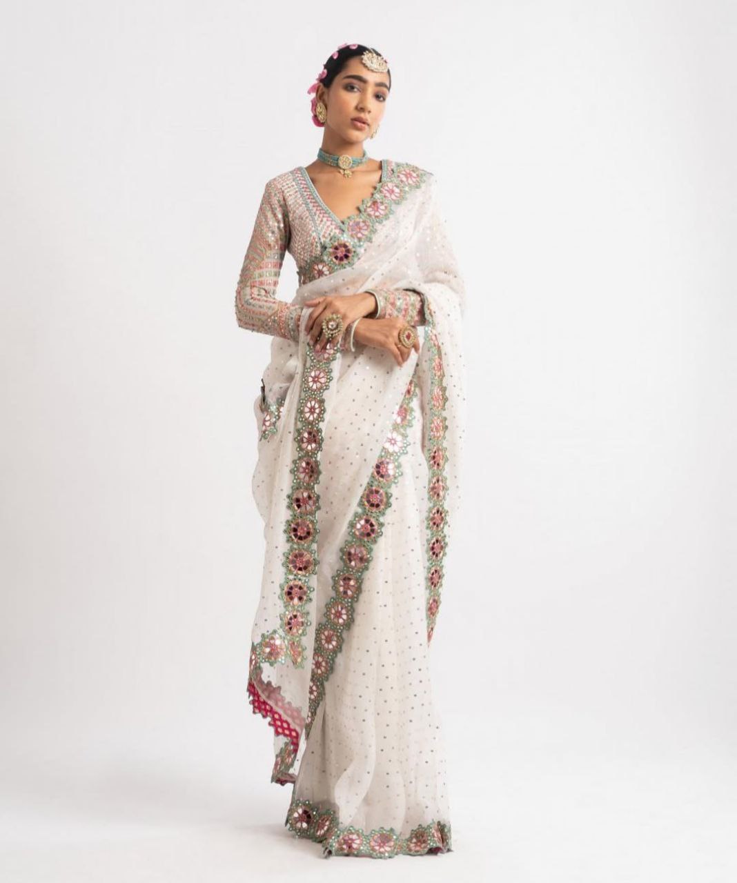 Bollywood Blockbuster Original Mirror Design Saree