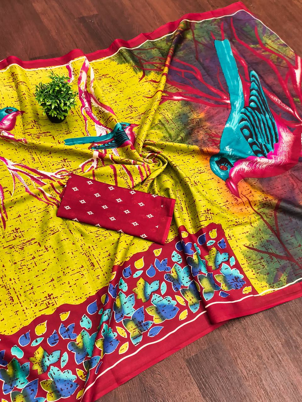 Heritage Hand Print Mulmul Cotton Sarees