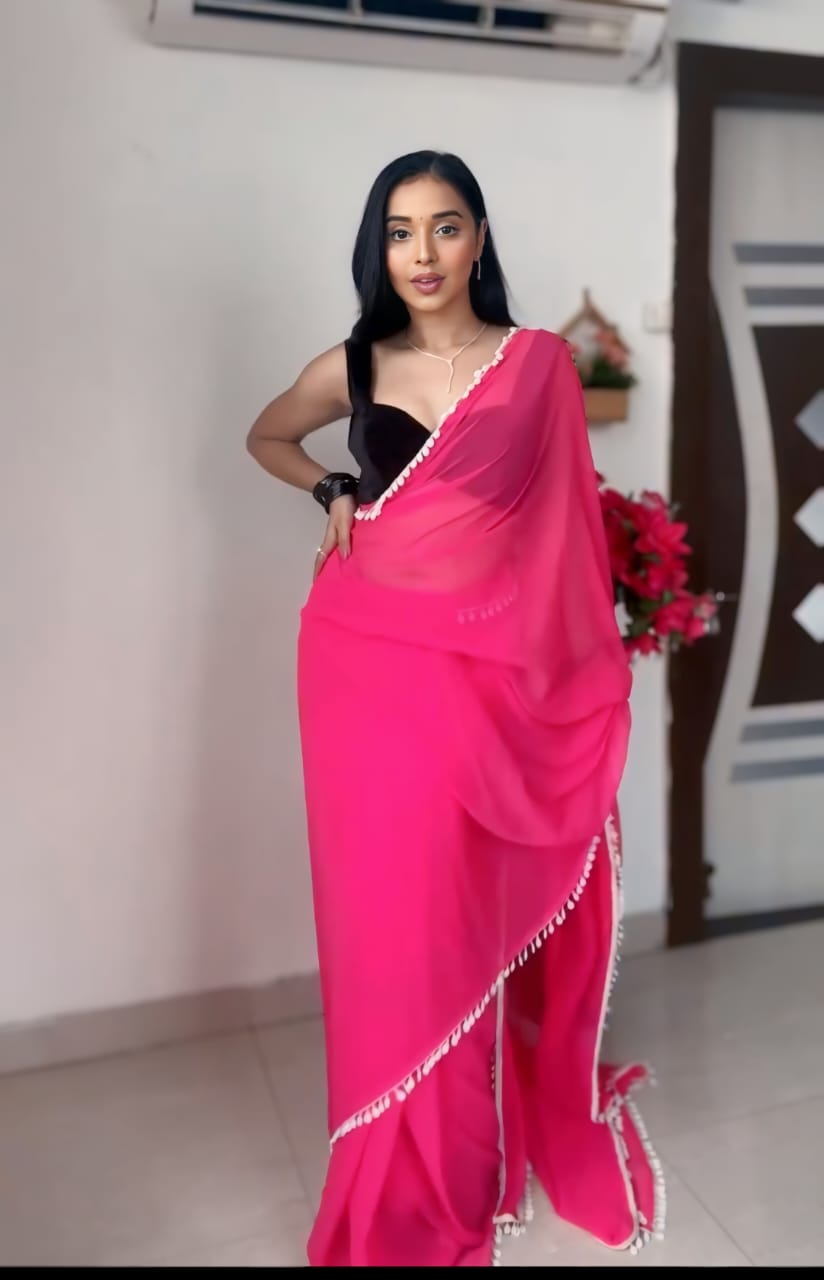 Soft Georgette Silk Ready To Wear Saree