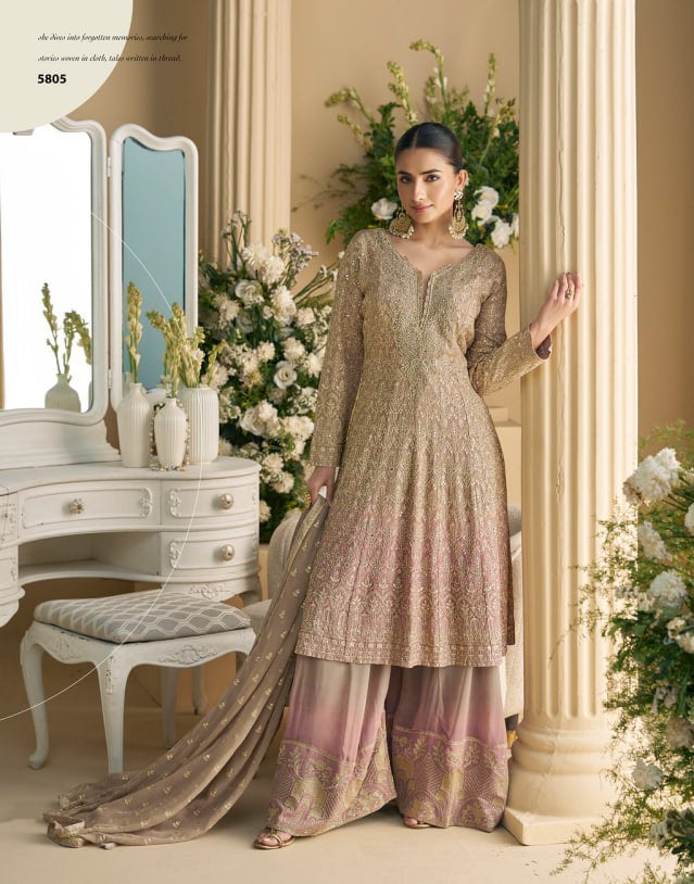 Georgette Zari & Thread Embroidery Suit