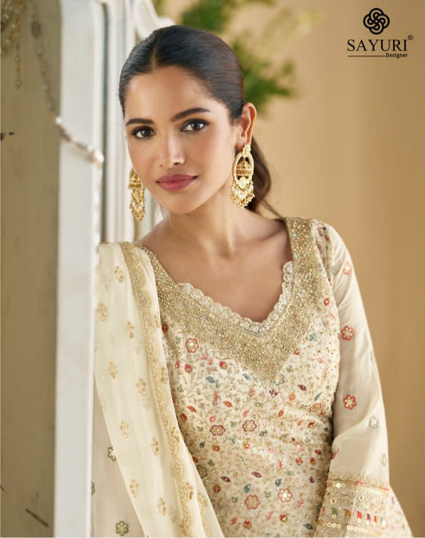 Georgette Zari & Thread Embroidery Suit