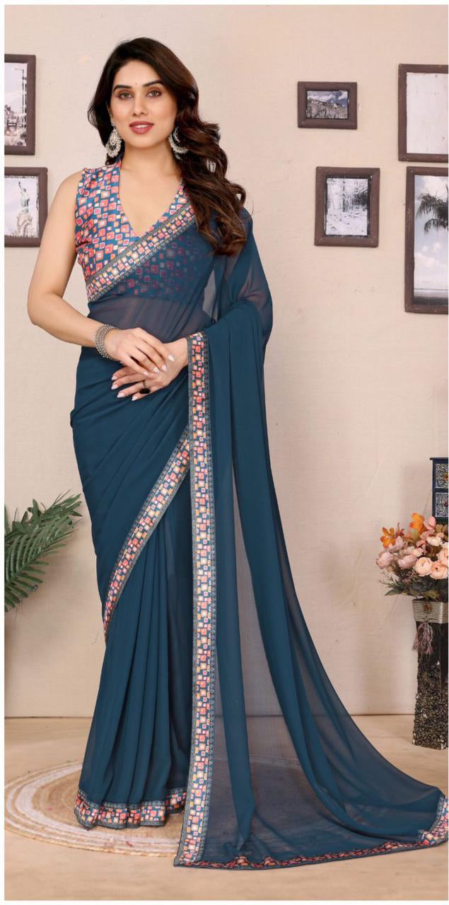 Georgette Digital Print Saree