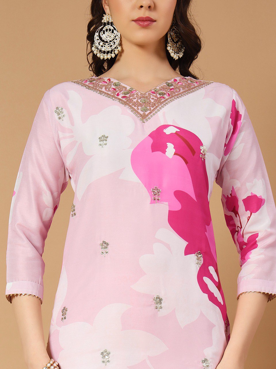 Muslin with Digital Print Kurta Pant Dupatta Set