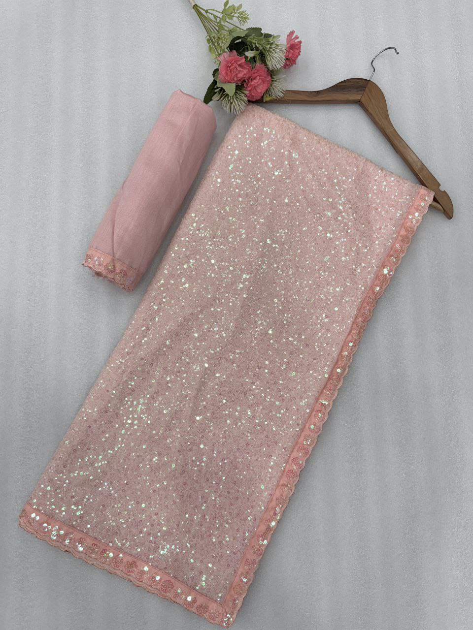 Bollywood Blockbuster Sequins Design Georgette Saree