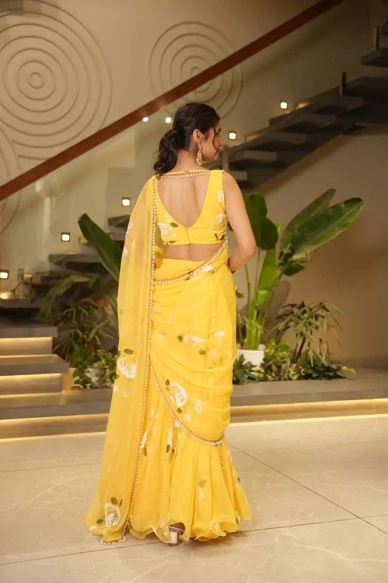 Lahenga Style Ready To Wear Saree