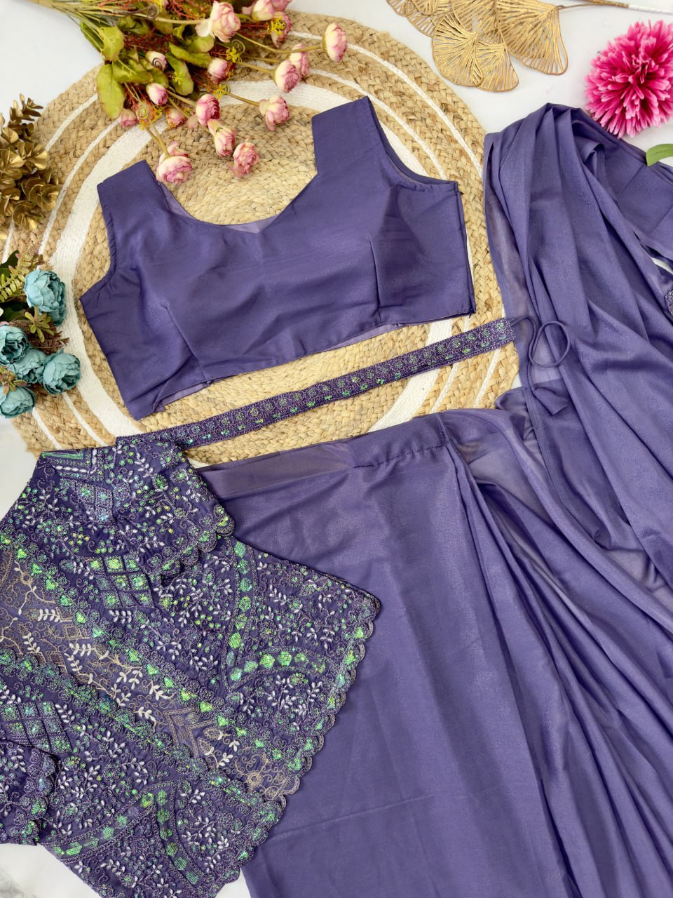 Ready-to-Wear Ruffle Gown Saree