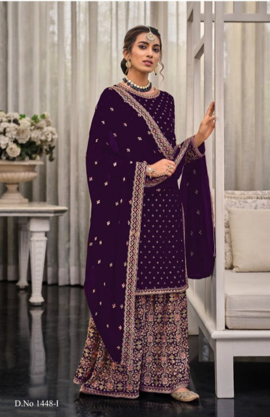 Top Plazo Dupatta Semi-Stitched Suit