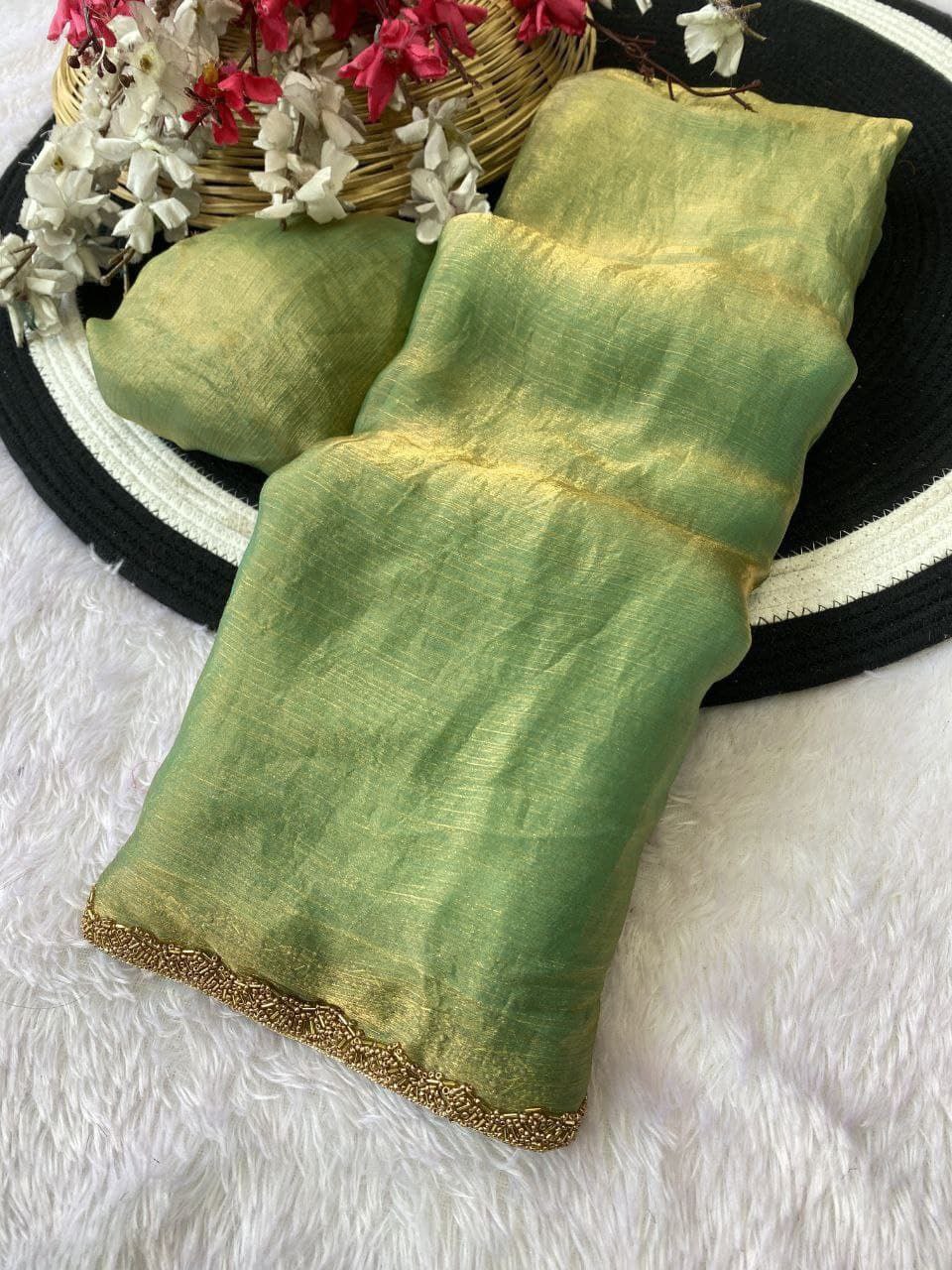 Golden Mustard Frendy Sillk Saree