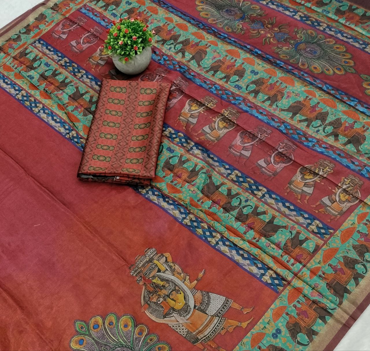 Soft Art Silk With Print