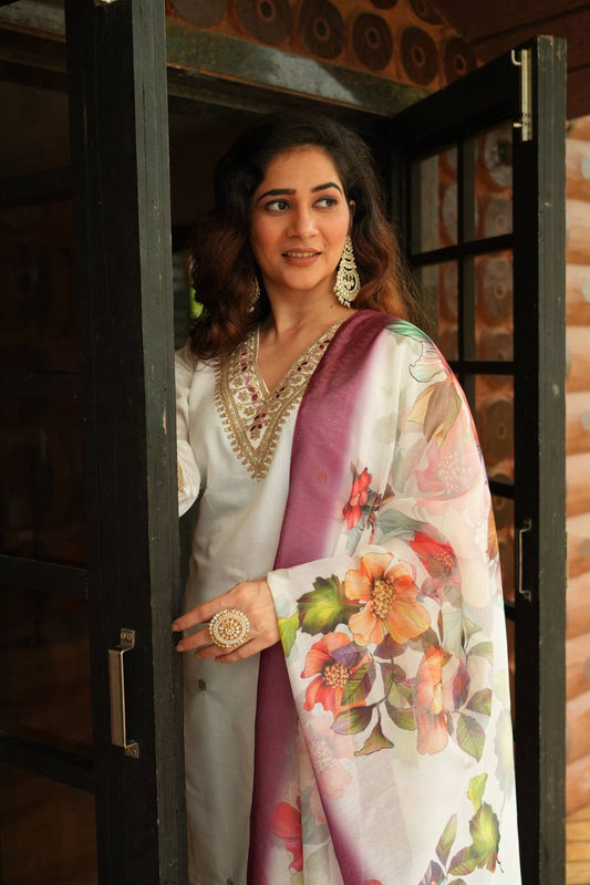 Fully Stitched Ethnic Set with Dupatta