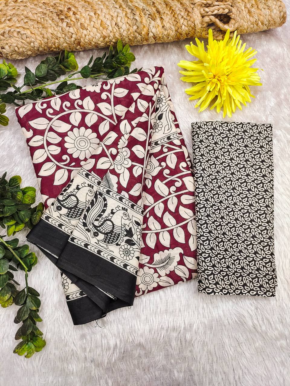 Kalamkari Print Mul Cotton Saree Collection