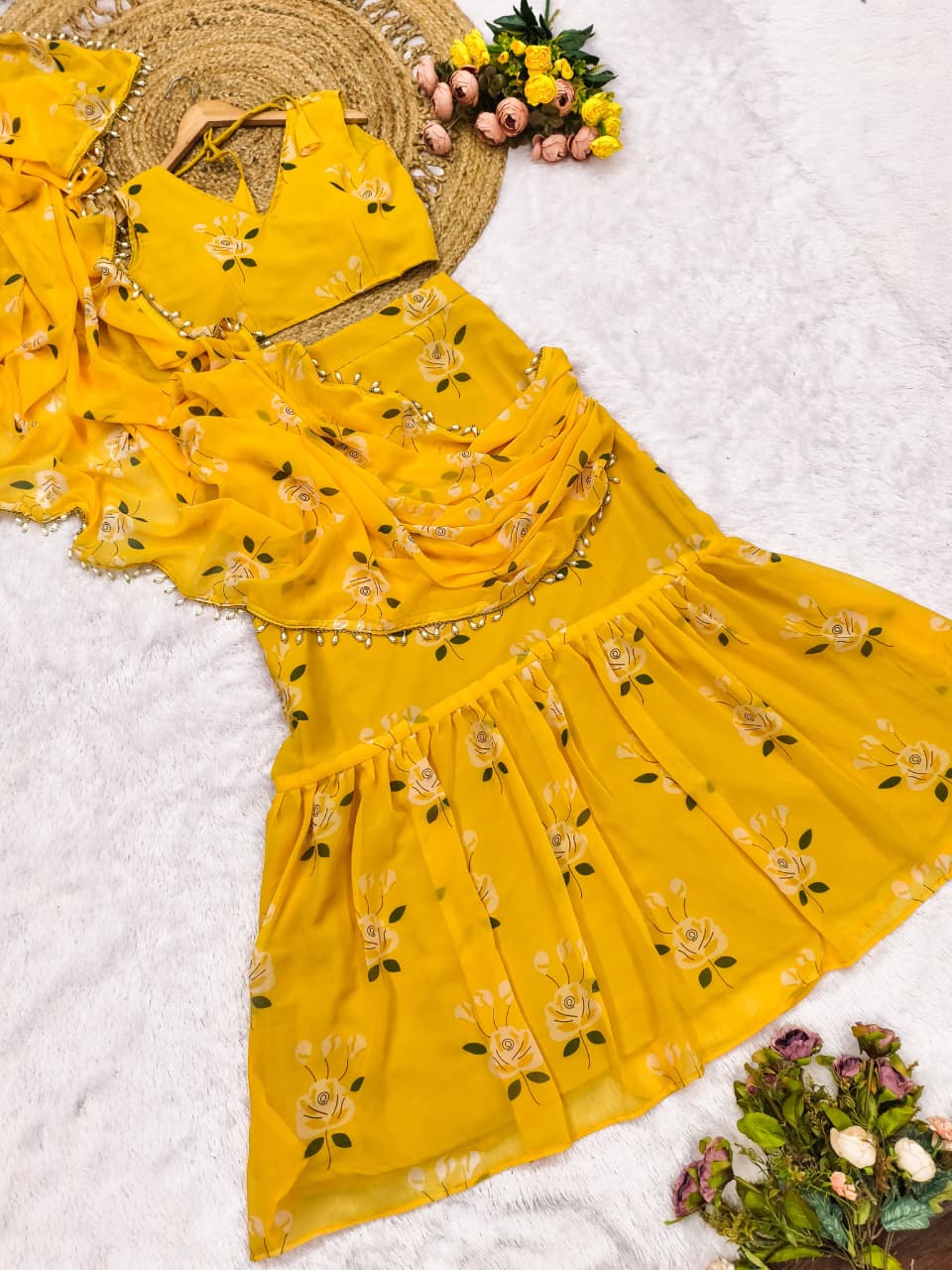 Lahenga Style Ready To Wear Saree