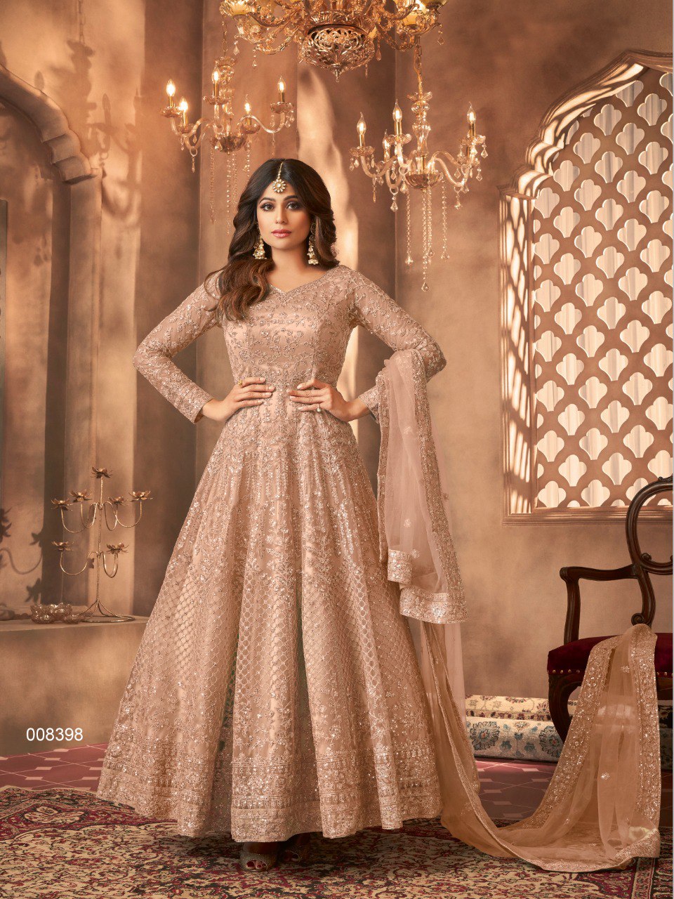 Net with Sequence Coding Embroidery Gown