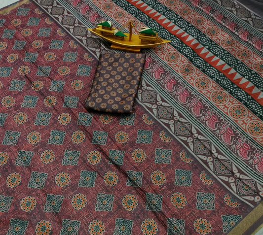 Metallic Shine Art silk Saree