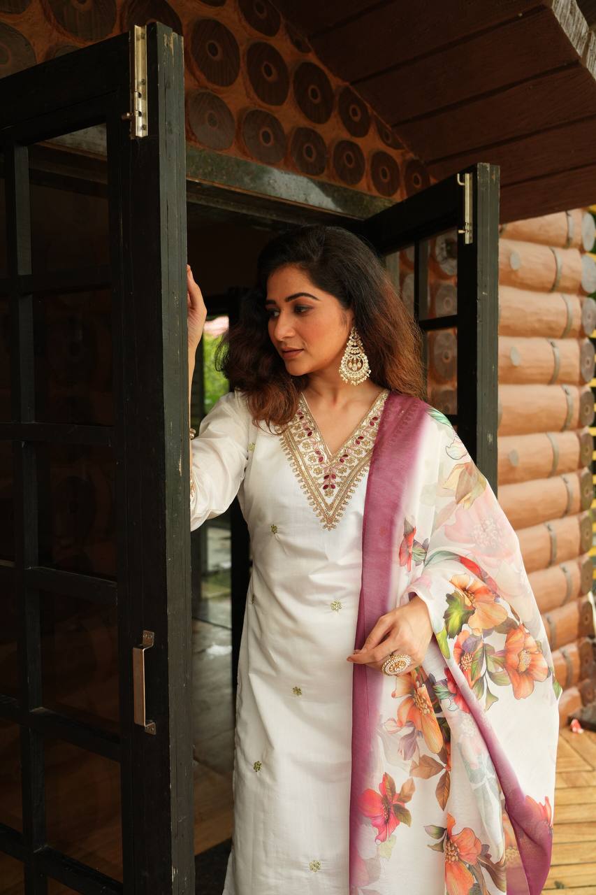 Fully Stitched Ethnic Set with Dupatta