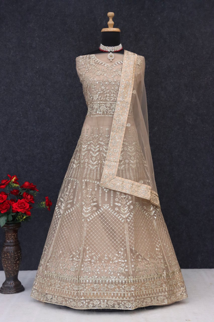 Unstitched Suits Net with Sequence Coding Embroidery