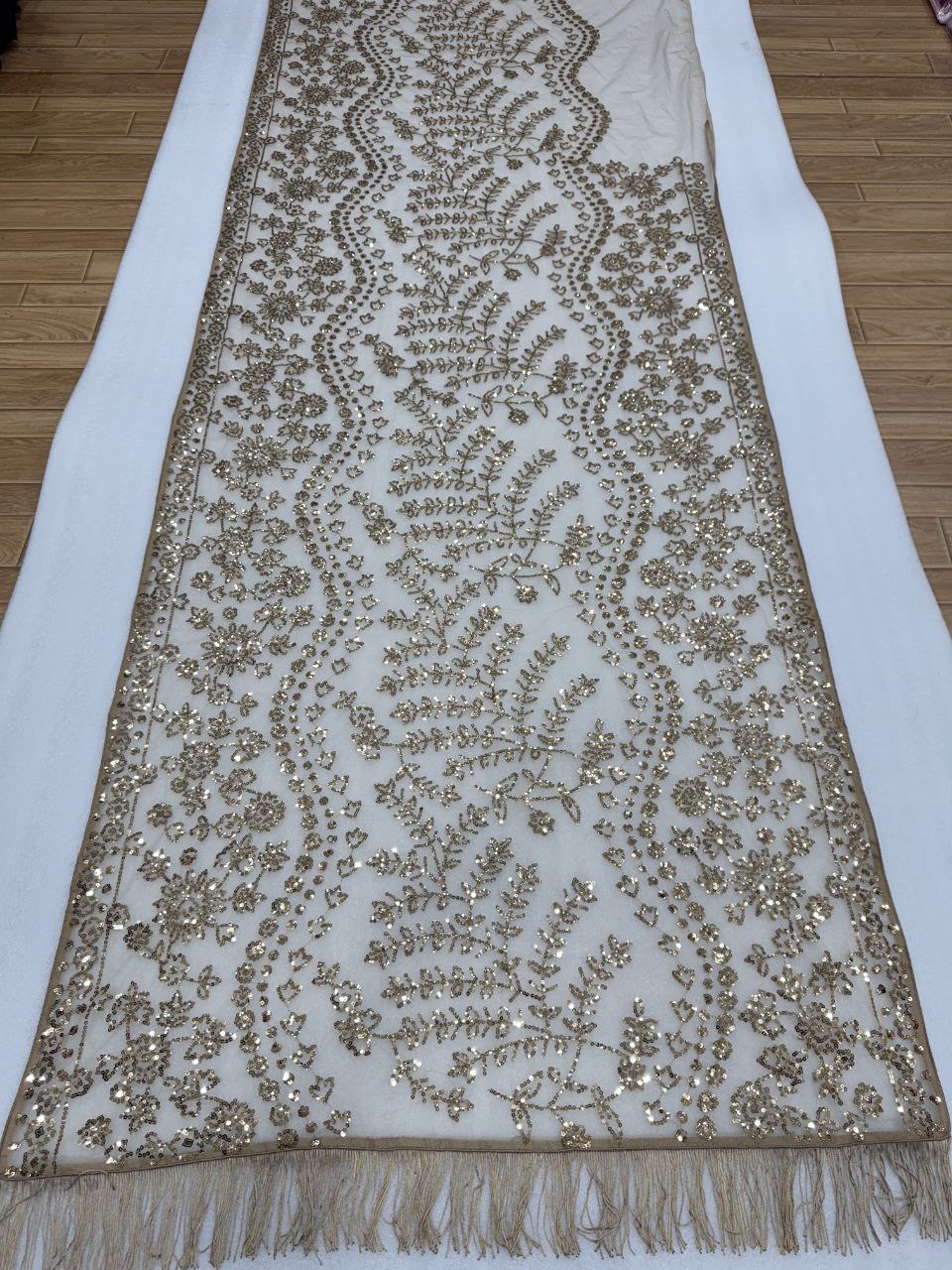 Bollywood Blockbuster Sequins Design Heavy 5mm Sequins Embroidery Work