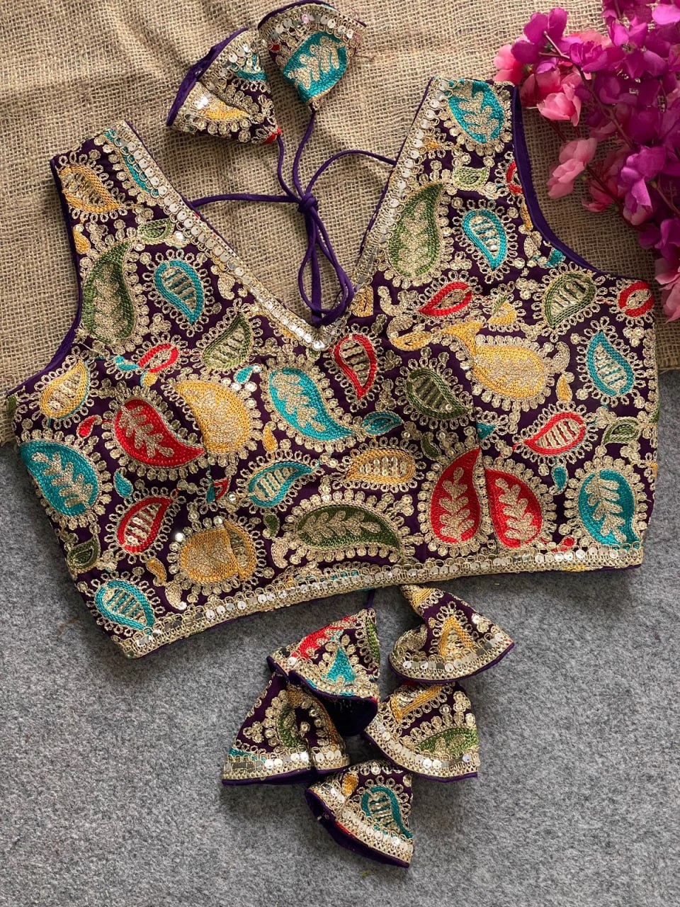 Georgette Silk Kashmiri Embroidery Work Blouse