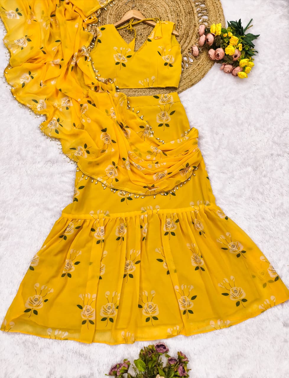 Lahenga Style Ready To Wear Saree