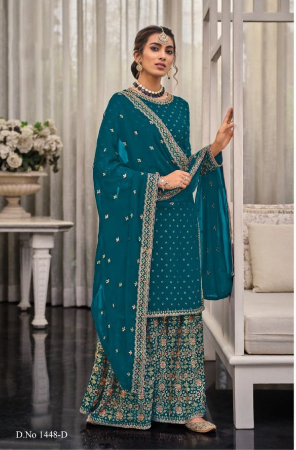 Top Plazo Dupatta Semi-Stitched Suit